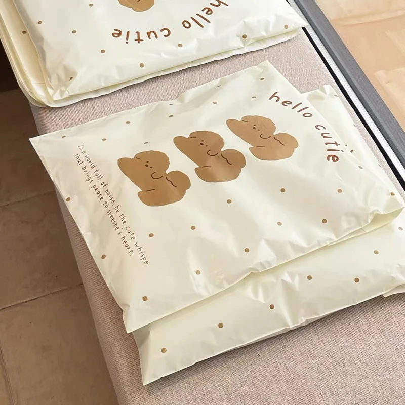 100-uds-bolsas-de-embalaje-de-plastico-beige-para-envio-bolsas-de-correo-con-estampado-de-cachorro-bonito-bolsa-de-sobre-expres-para-ropa-suministros-para-pequenas-empresas