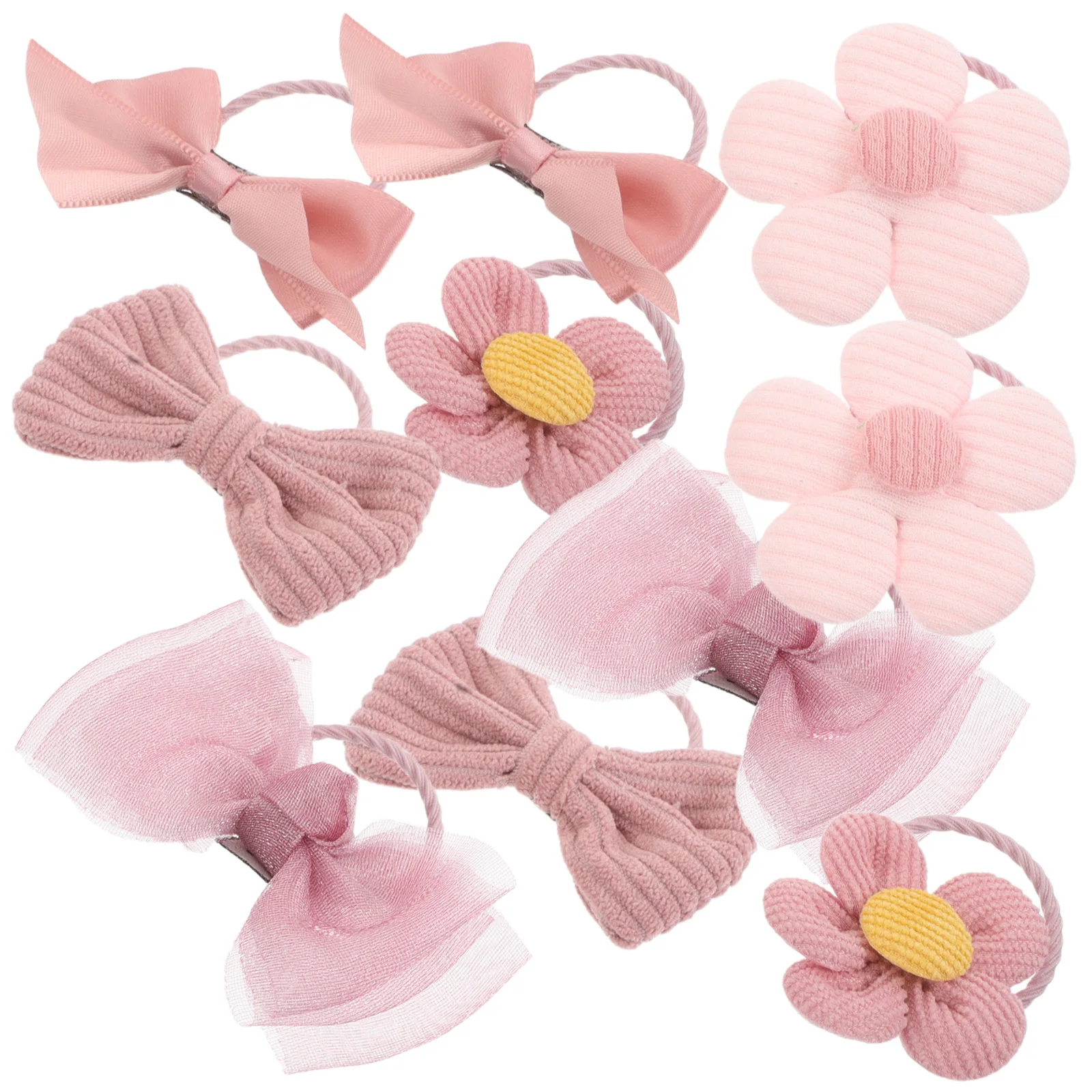 

10Pcs Dog Hair Accessories Cute Puppy Bows Elastic Bands Small Dog Headwear Grooming Pet Hair Bands Bows for Dogs
