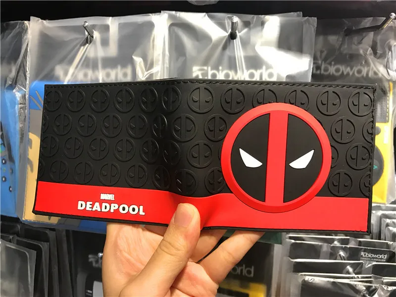 Wallet PU Leather Deadpool Hero Cool Design Purse with Coin Pocket for Young