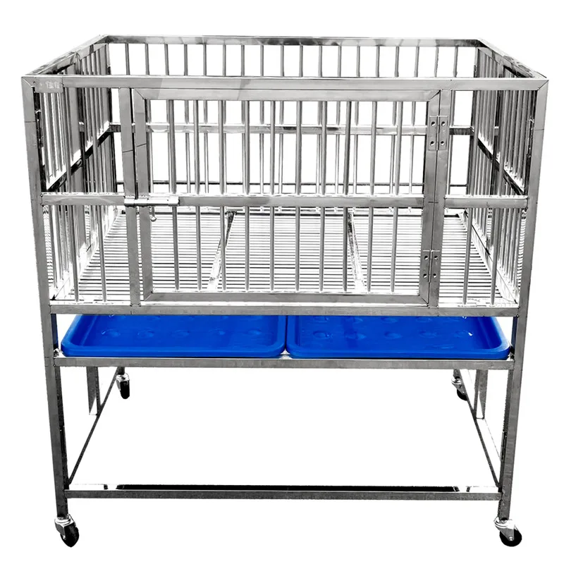 Stainless Steel Cage Running Bed Folding Dog Cage Small Dog Medium Dog Selling Dog Cage Adjustable Height