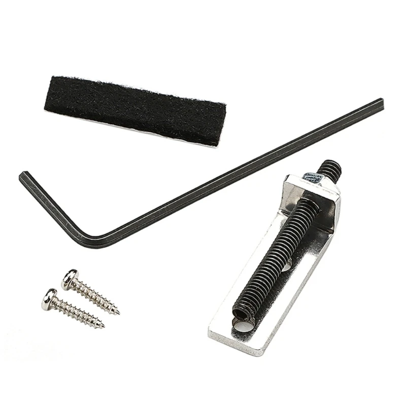 Electric Guitar Tremolo Stopper with Mounting Screws and Wrench Metal Tremolo Bridge Stopper Stabilizer Easy to Install