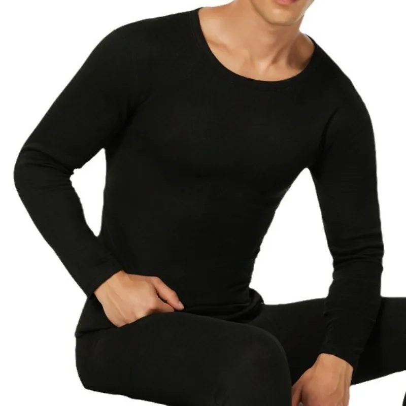 أطقم ملابس داخلية حرارية للرجال والنساء مقاومة للبرد وسميكة من الداخل لارتداء الارتداء بخصر مطاطي مريح وأكمام طويلة جونز #6