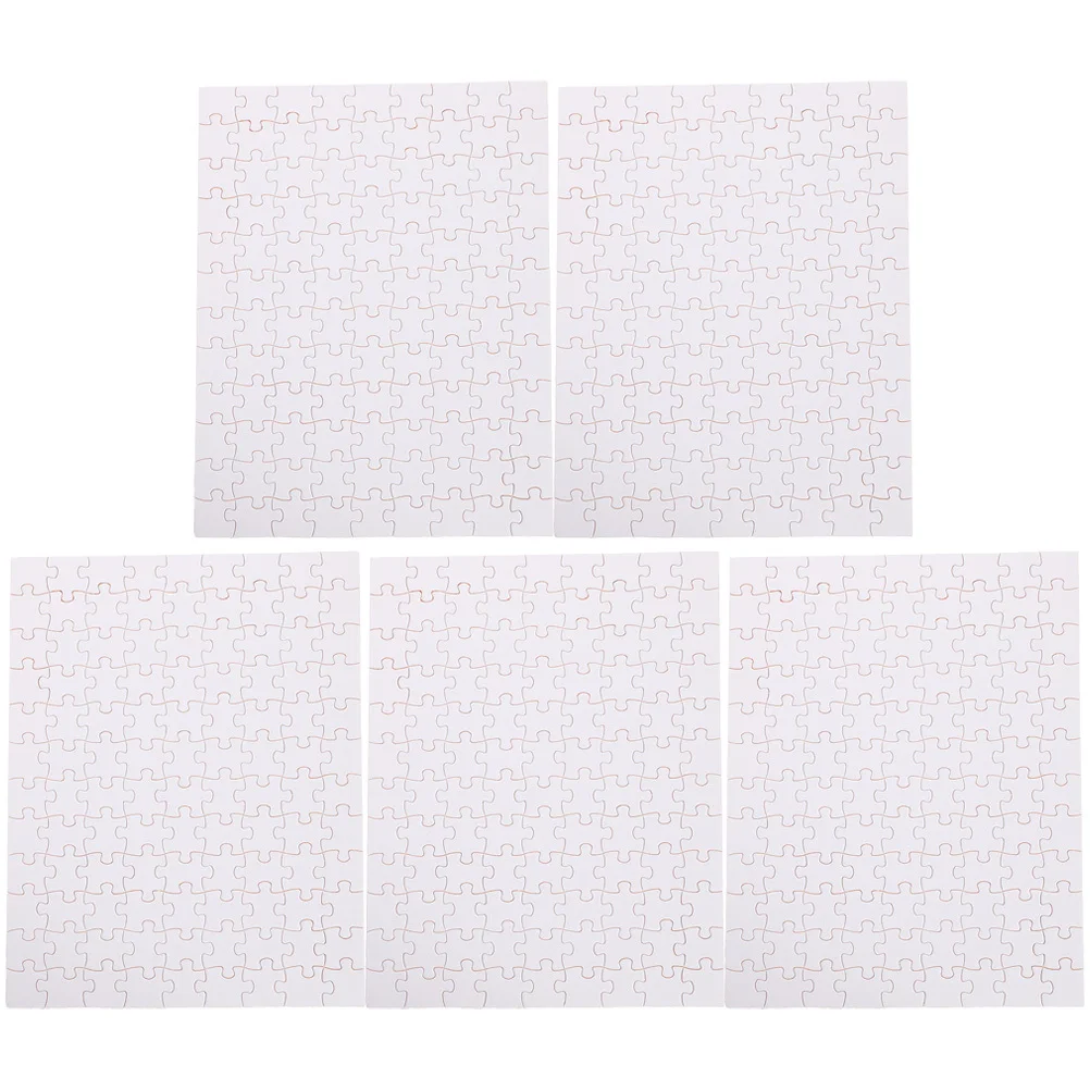 5-Blatt-Puzzle zum Selbermachen, leeres Holz-Sublimations-Transfer-Puzzle für kreative Geschenke, Familienspiel, Heimdekoration, leeres Puzzle