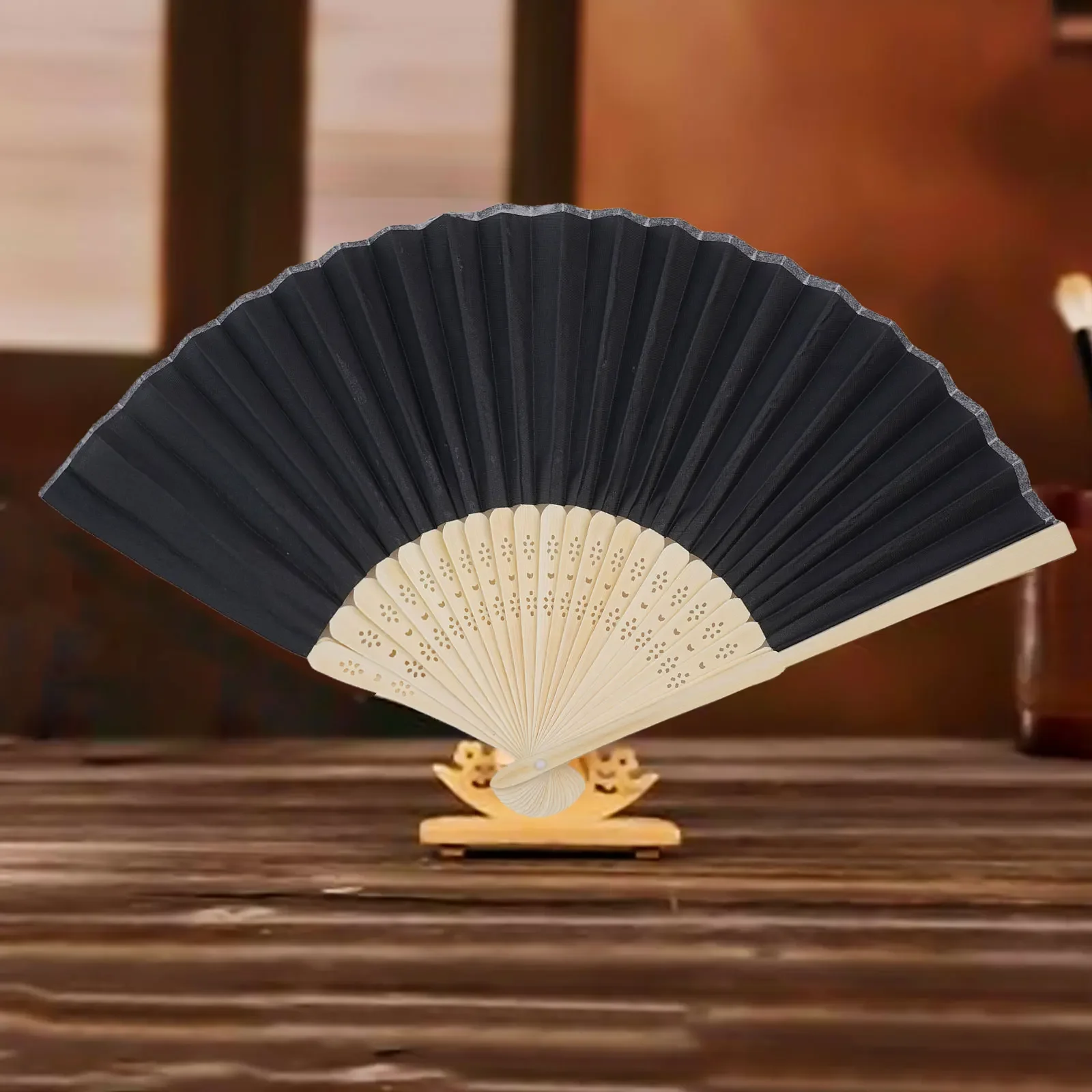 Silk Folding Fan Accessory Summer Tools Chinese-style Wall Decor Cosplay Wedding Decoration Equipment Handmade