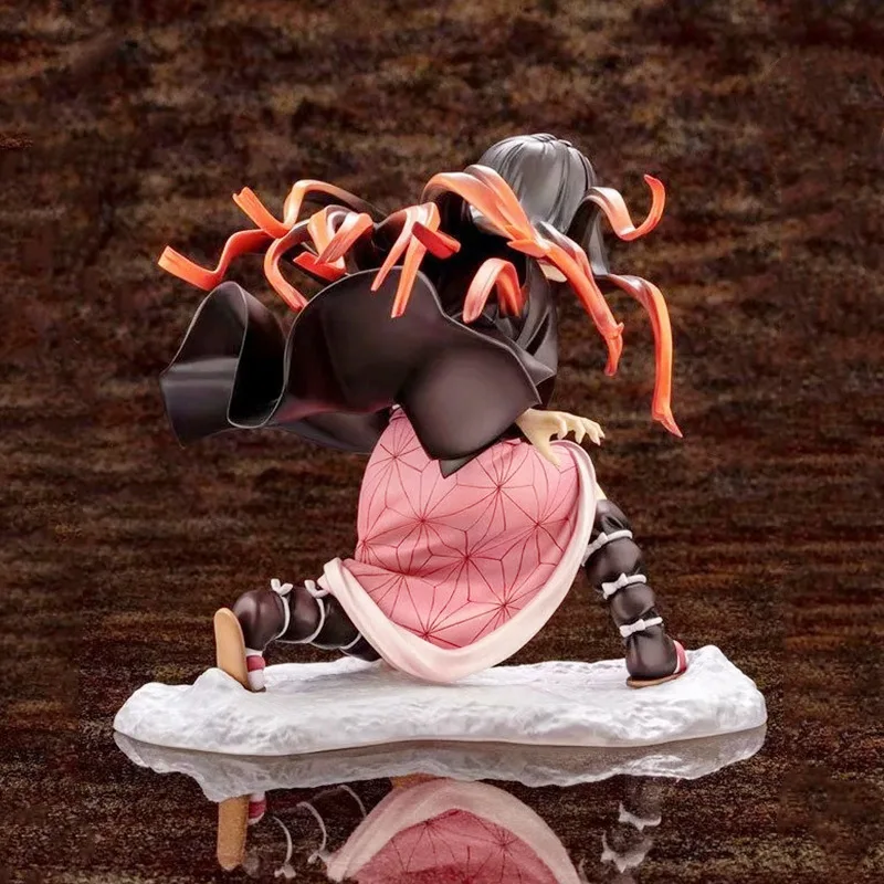 Demon Slayer Tanjiro Kamado Nezuko Anime Tweedimensionale Figuur Creatief Gezichtsveranderend Model Ornament Kindercollectie Speelgoed