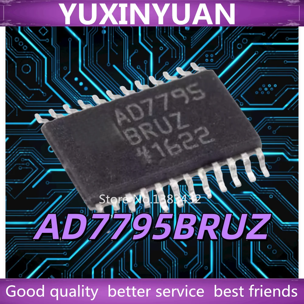 

50 шт./лот AD7795BRUZ: 16-битный, маломощный АЦП Sigma-Delta с PGA и внутренней опорной частотой, корпус 24-TSSOP