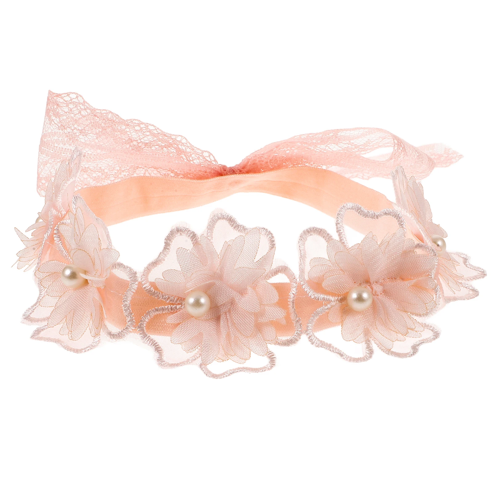 

Soft Baby Girl Lace Headband Floral Newborn Headwear Toddler Flower Hair Accessories White Infant Crown Headpiece For Girls