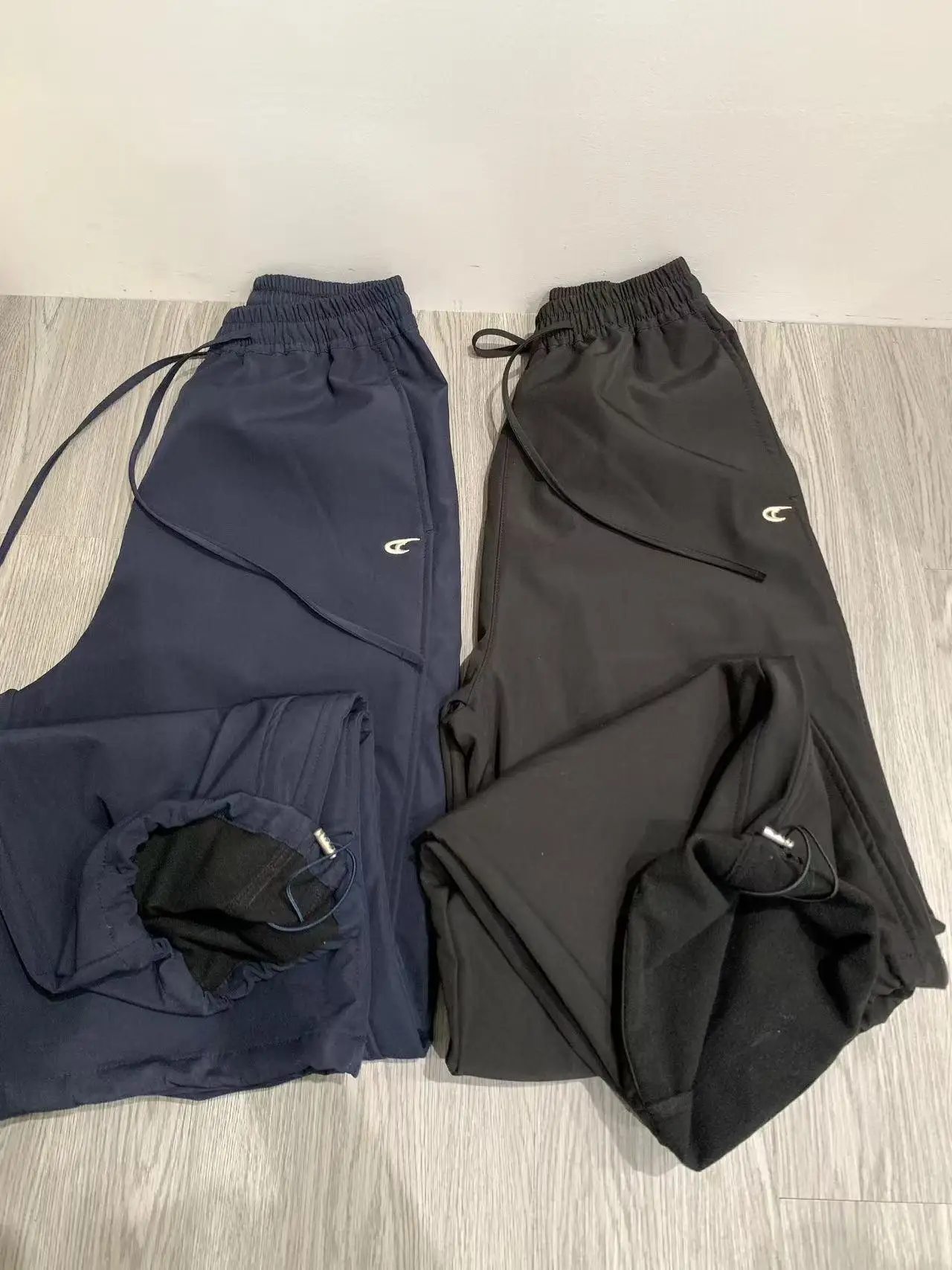 

American Sle Qui Dry Thiened Fce Women's Autumn Winter Lazy Wide Leg Casual Dstring Straight Leg Loose Sports Pants