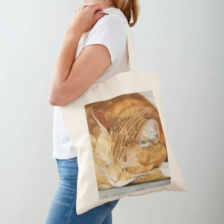 

Watercolor Ginger Cat ~ Cat Lover Gift Tote Bag shopper bags for women reusable shopping bag Customizable tote bag