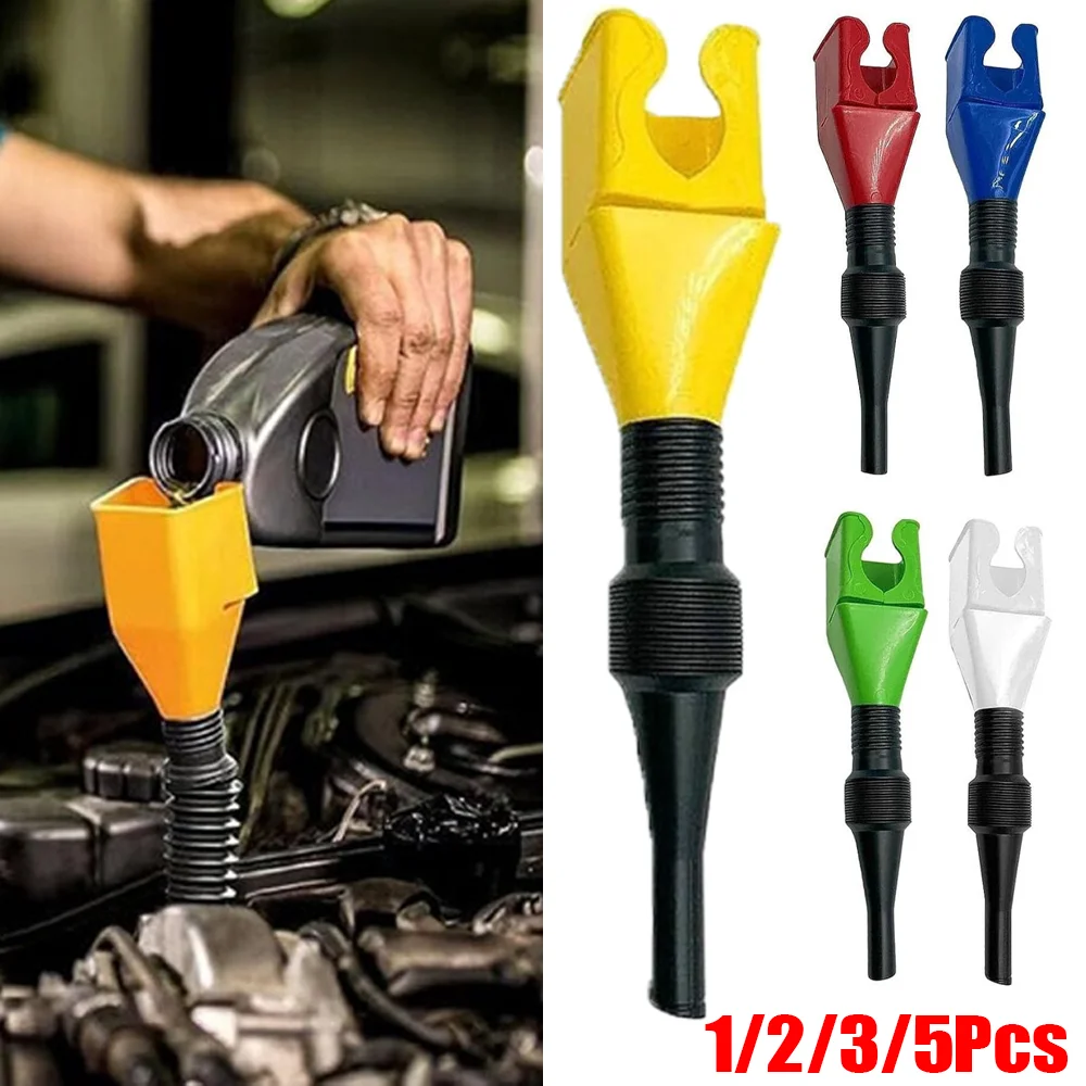 

Universal Plastic Car Motorcycle Refueling Gasoline Engine Oil Funnel Portable folding telescopic Snap Funnel Auto Accessoires