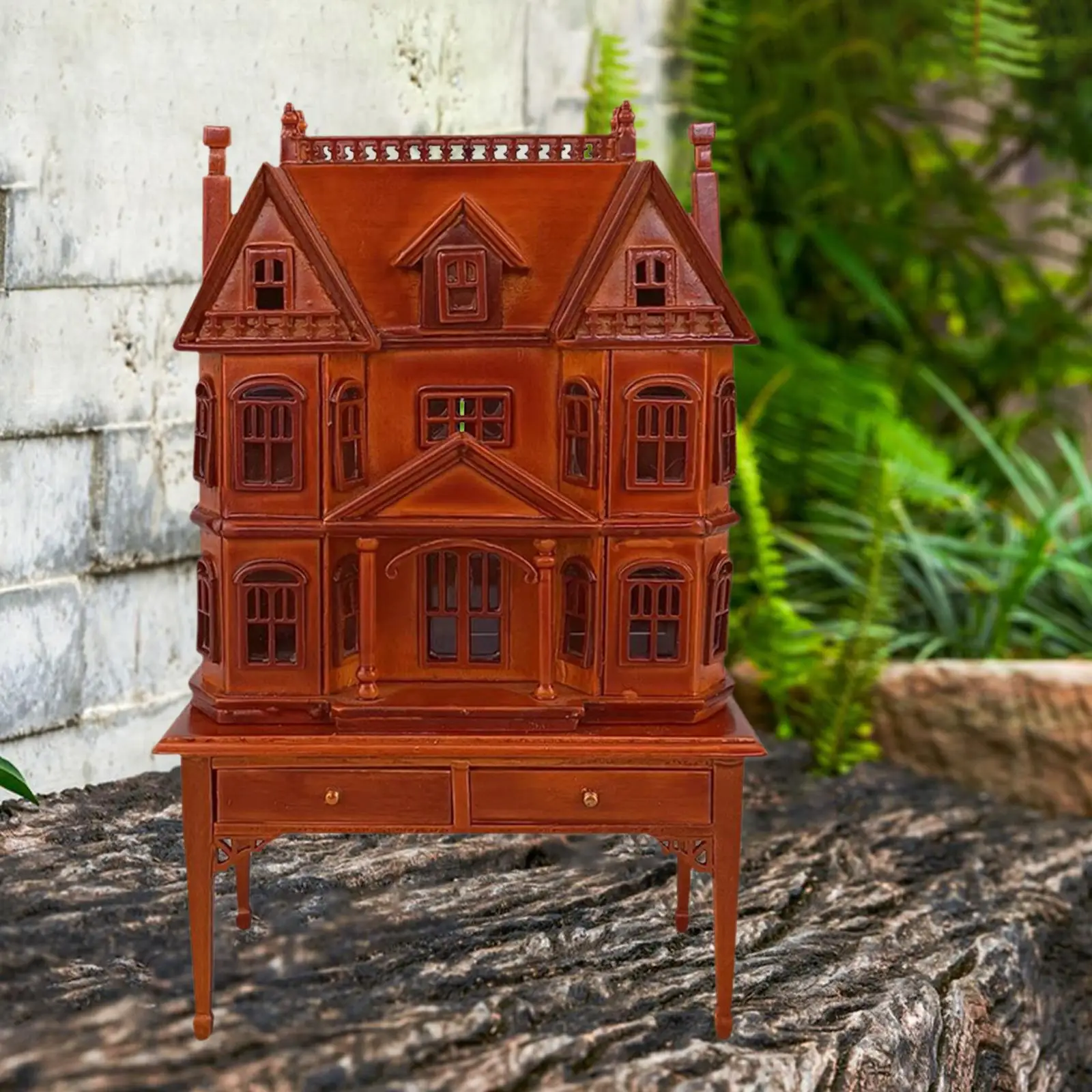 

1:12 Dollhouse Villa Toy,Birthday Gifts,Role Play,Wooden,Artwork Modern Miniature Dollhouse Furnitures for Kids Girls Children