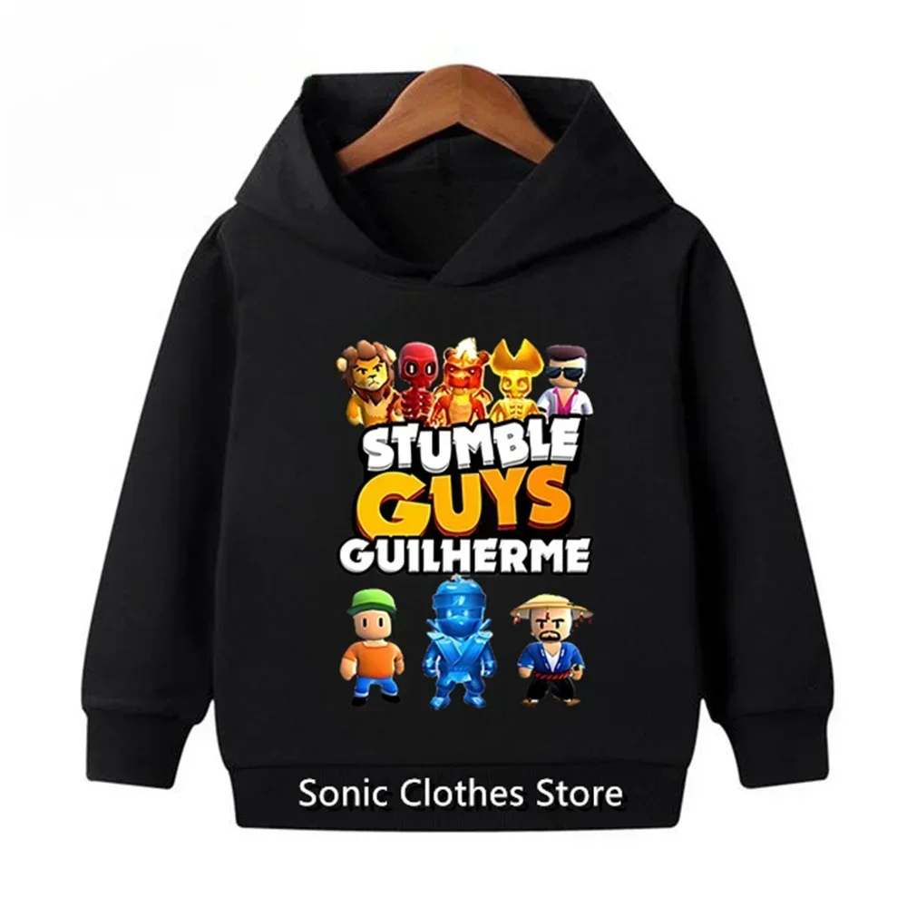 Game Stumble Guys 3d Print Hoodie Kids Autumn Cartoon Pullovers Tops Long Sleeve Sweatshirt Casual Sportwear Boys Girls Hoodies