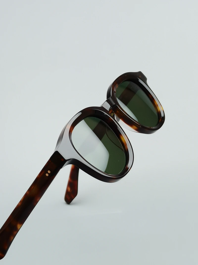 Occhiali da sole polarizzati da uomo vintage di lusso Dahven Occhiali con montatura ovale in acetato 2024 Occhiali da vista con paralume per lenti UV400 alla moda per la guida