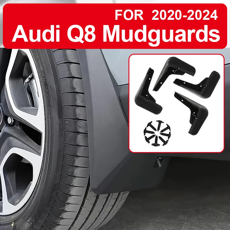 Soft Mud For Audi Q7 Q8 2007-2024 Accessories TPE Mudguards Original Design Fender Anti-Snow Anti-Sand Guard Protector