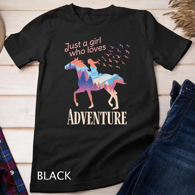 

Футболка Just a Girl Who Loves Adventure Girls Horse Lover