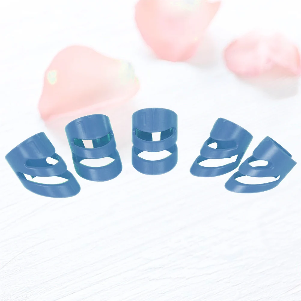 

5Pcs Colorful Guitar Finger Sleeve Picks Ergonomic Stainless Steel Thumb Picks Size M for String Instruments