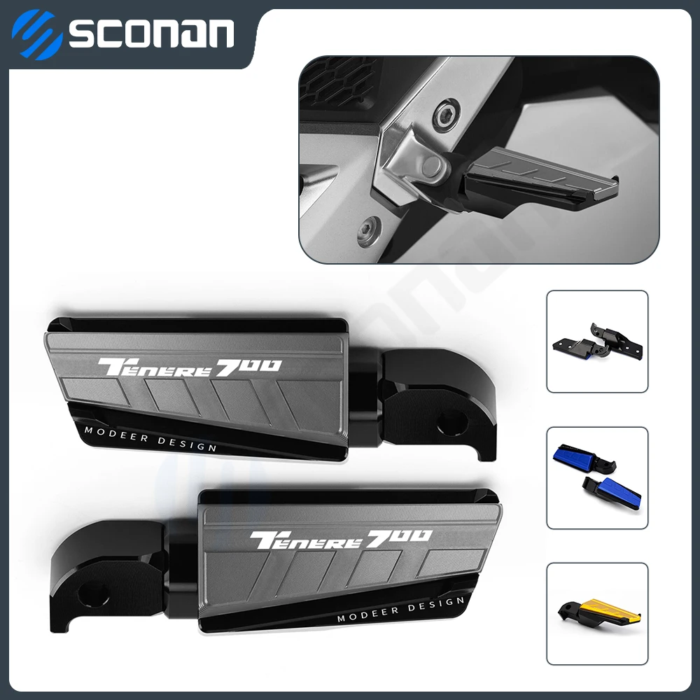 

Для YAMAHA TENERE700 TENERE 700 Ttenere 700 аксессуары для мотоциклов с ЧПУ алюминиевые задние подножки для пассажиров