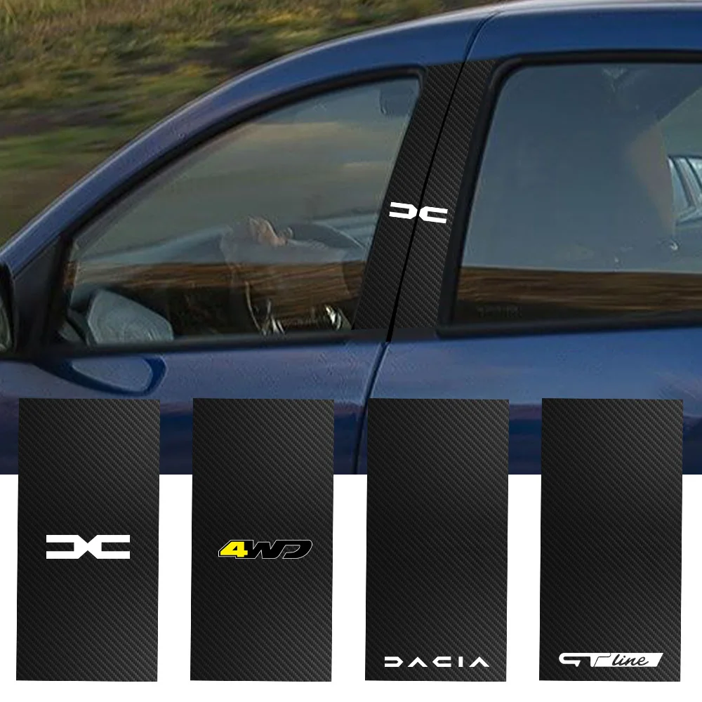 Car B-pillar Decal Auto Center Pillar Sticker Cover Scratches Decor For Dacia Bigster Sandero Spring Logan Duster Jogger Solenza