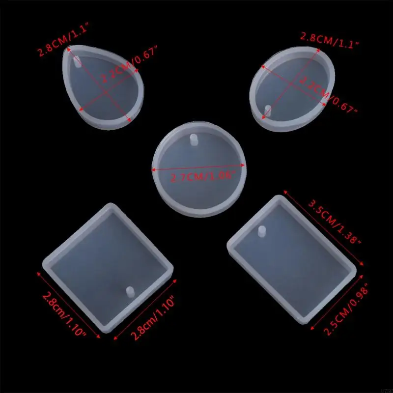 U75c Round Water Gerderfrop Rectangle Stampo fai -da -te Disina epossidica Torchia in silicone stampo ciondolo natale per