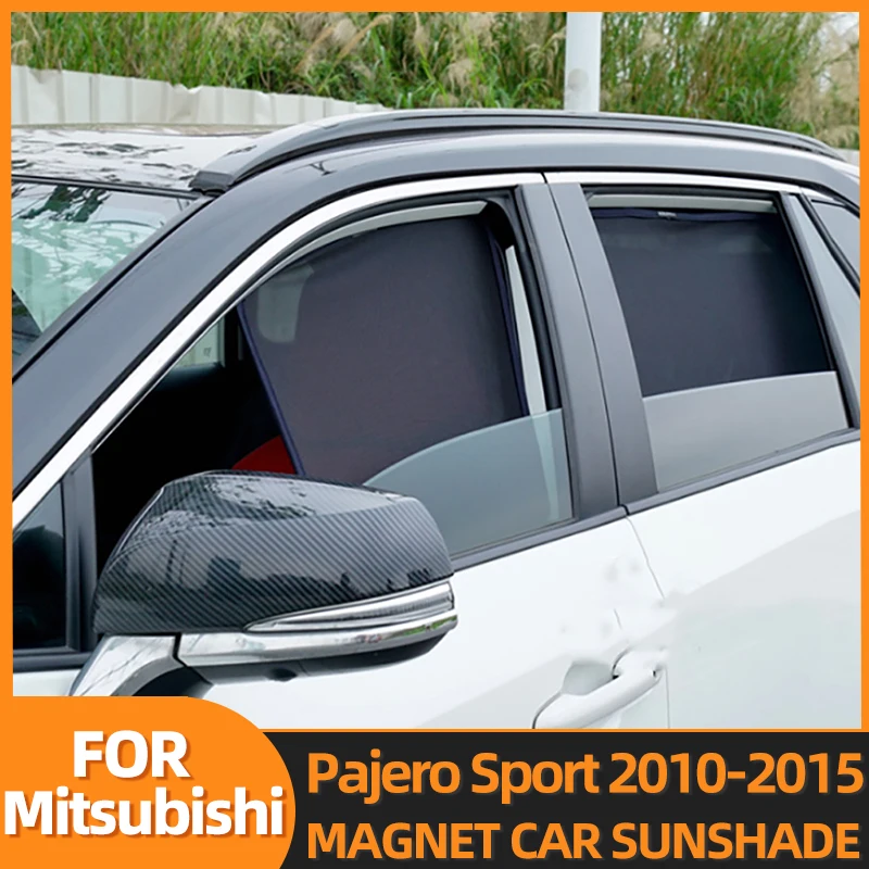 

For Mitsubishi Pajero Sport 2010-2015 Magnetic Car Sunshade Shield Front Windshield Frame Curtain Rear Side Window Sun Shade