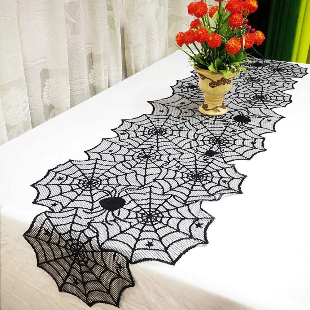 

Halloween Spiders Web Tablecloth Durable Wear-resistance Tableclothes For Spring Festival