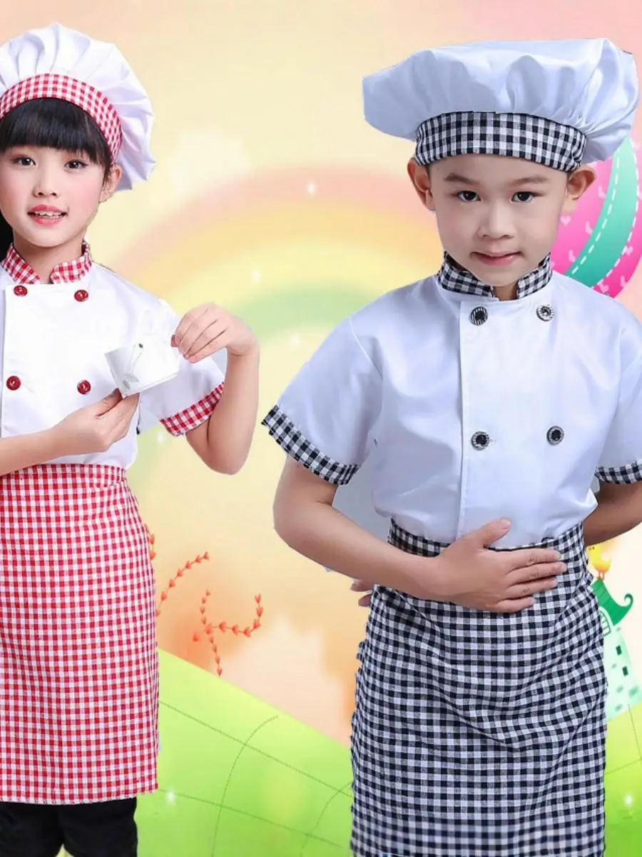

Children's Chef Performance Costume Nursery School Chef Work orm Little Chef ow Outfit Boys Spring Dance School orm
