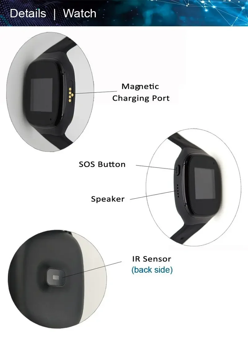 수감자용 방수 GPS 추적기, SOS 단추 차단 알람, 범죄자 팔찌, 가택 체포, 4G