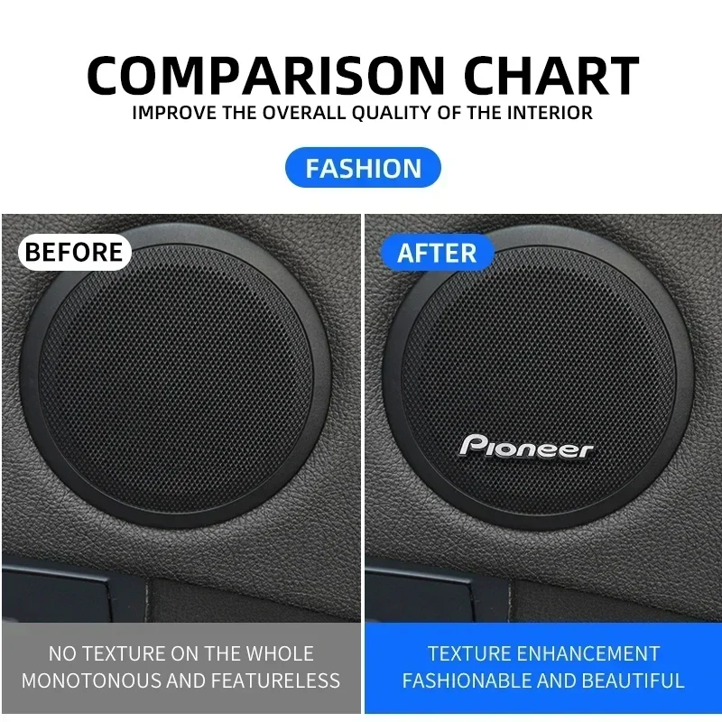 5 قطعة/10 قطعة عالية الجودة المعادن رائدة شعار سيارة مرحبا فاي المتكلم مكبر صوت شارة ستيريو شعار ملصق اكسسوارات السيارات التصميم