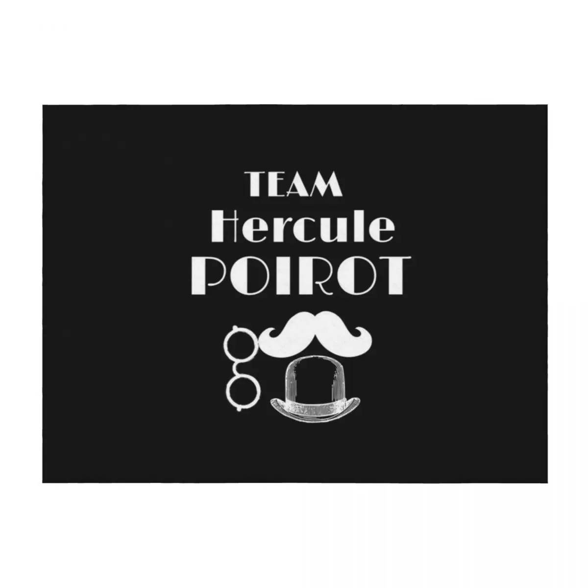 

TEAM HERCULE POIROT - TEE SHIRT AND MUG - HUMOR Throw Blanket Vintage Thin Hairys Blankets For Bed Blankets