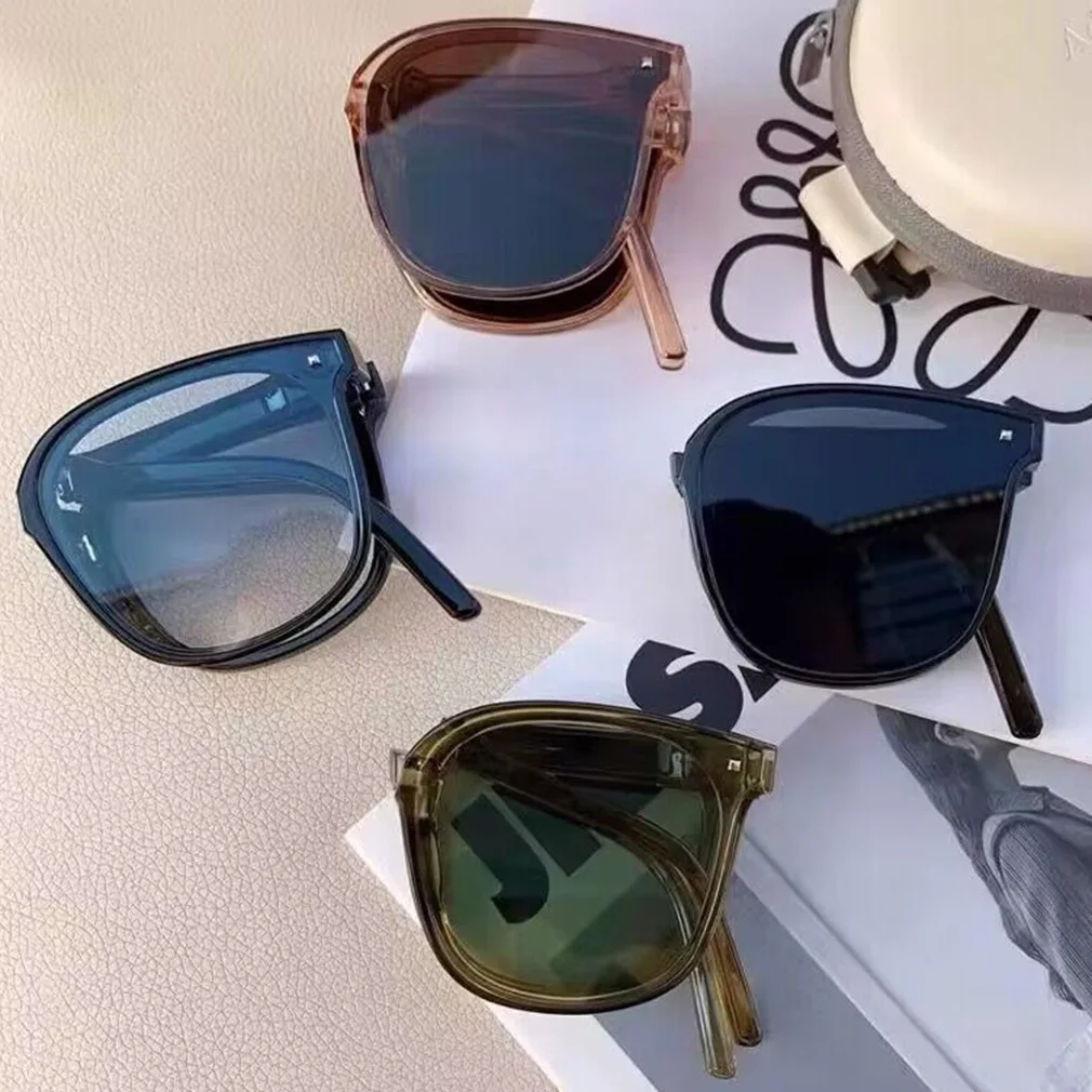 Foldable Sunglasses with Storage Box,Ultra Light Sun Protection,  Portable UV Protection for Men and Women Folding Sun Glasses