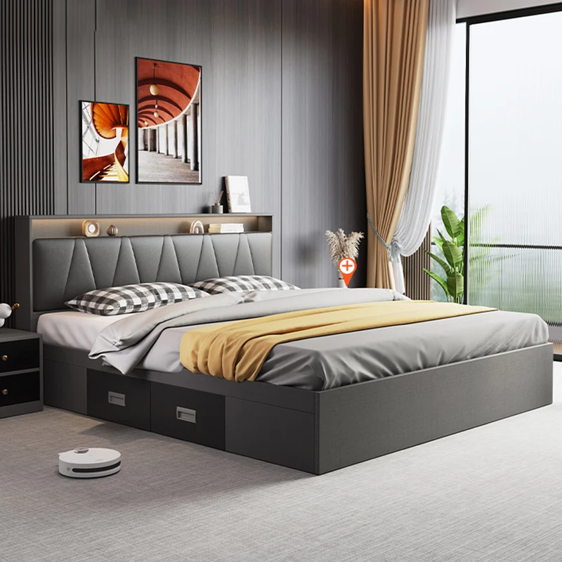 

Storage Beauty Bed Bedroom Girls Design Luxury Loft Space Saving Bed Sleeping Princess Safe Camas De Casal Trendy Furniture