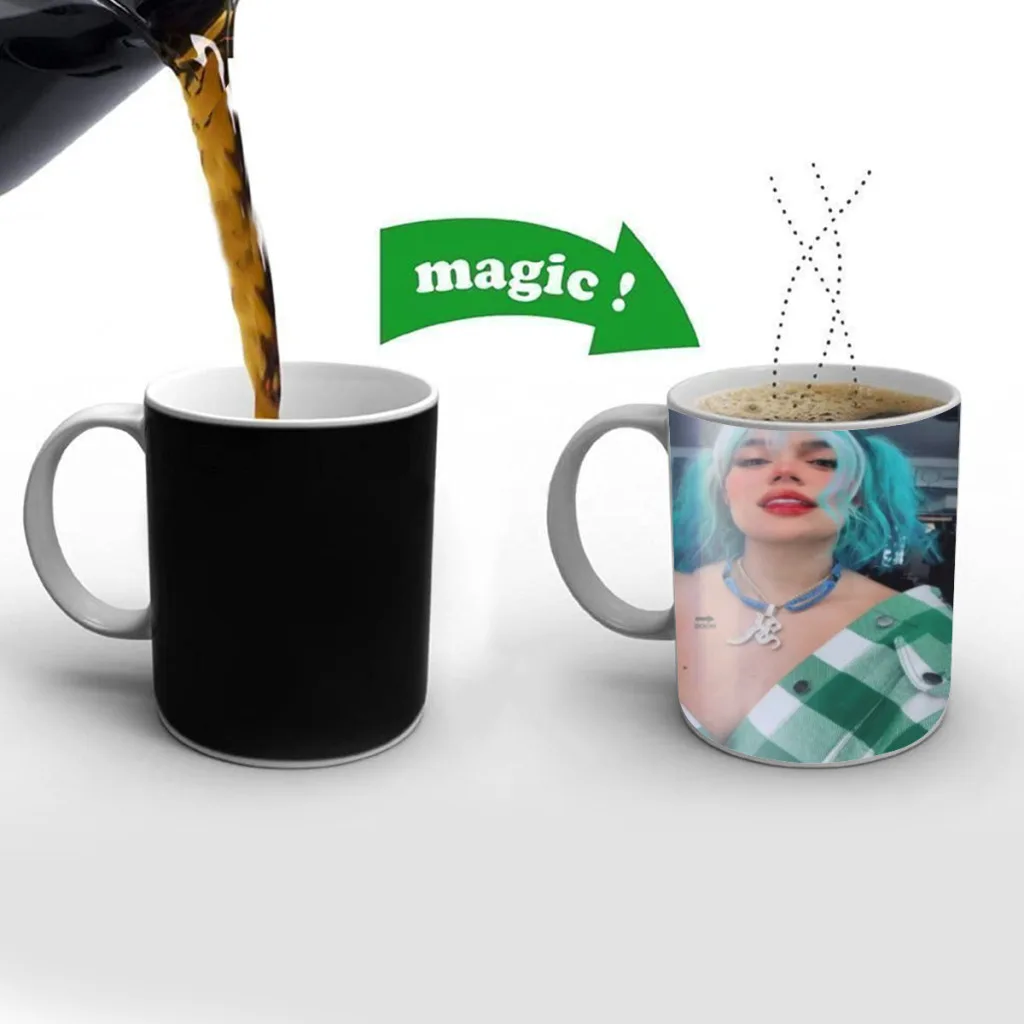 

Singer karol g Friends Birthday Gifts Color Changing Magic Ceramic Creative Coffee Mugs Tea Cups