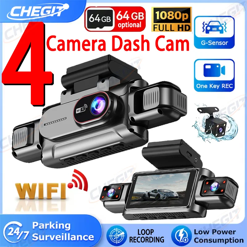 1080P 4Lens Car Dvr…