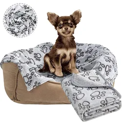 Soft Fluffy Pet Sleeping Blanket Flannel Dog Blanket Warm Breathable Cat Cover Blanket Comfortable Dog Cat Sleeping Sheet Mat