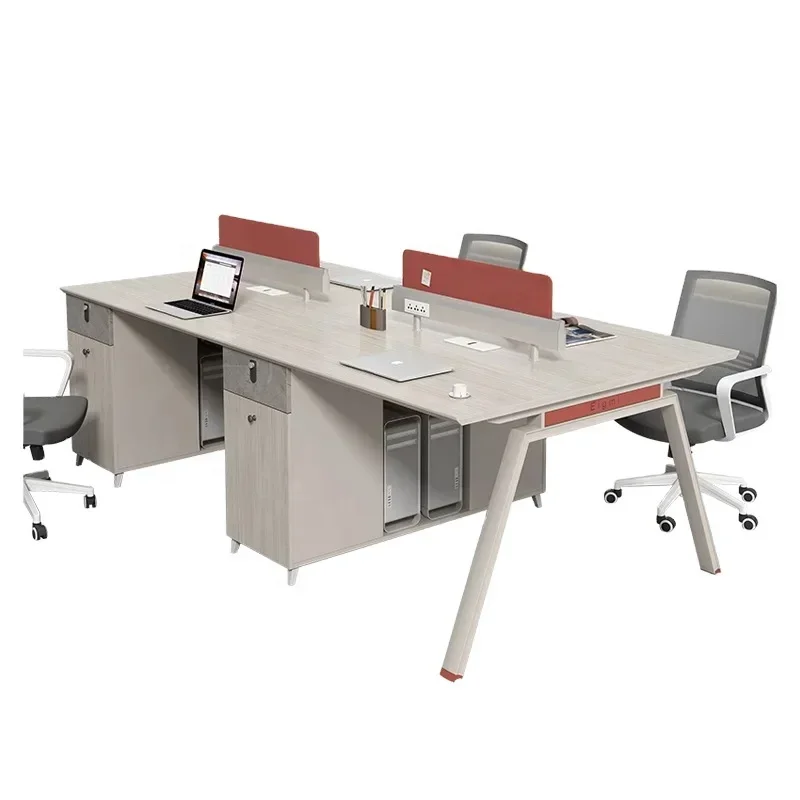 Office furniture staff office desk and chair combination simple modern staff desk 4/6 person Office Station