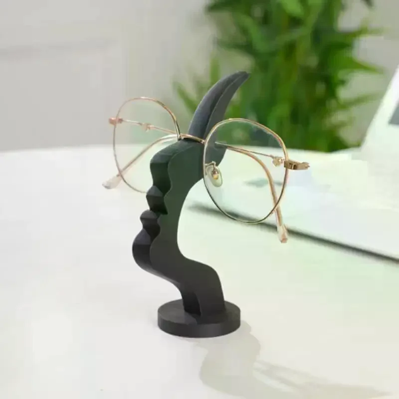 Eyeglass Stand Glasses Stand Bar Shape Human Side Face Interesting Simple Glasses Stand Ornaments