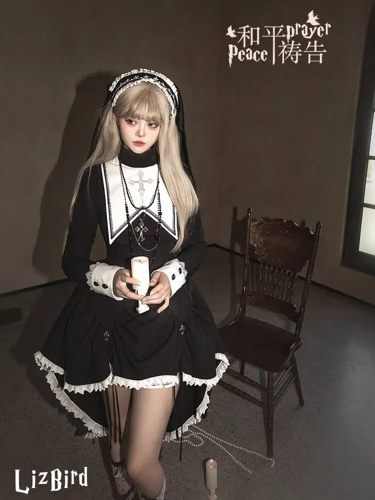 

New Fiesta Carnival Halloween Cos Cosplay Prayer Peace Lolita Skirt Lolita Dress Goth Tops Sk Women