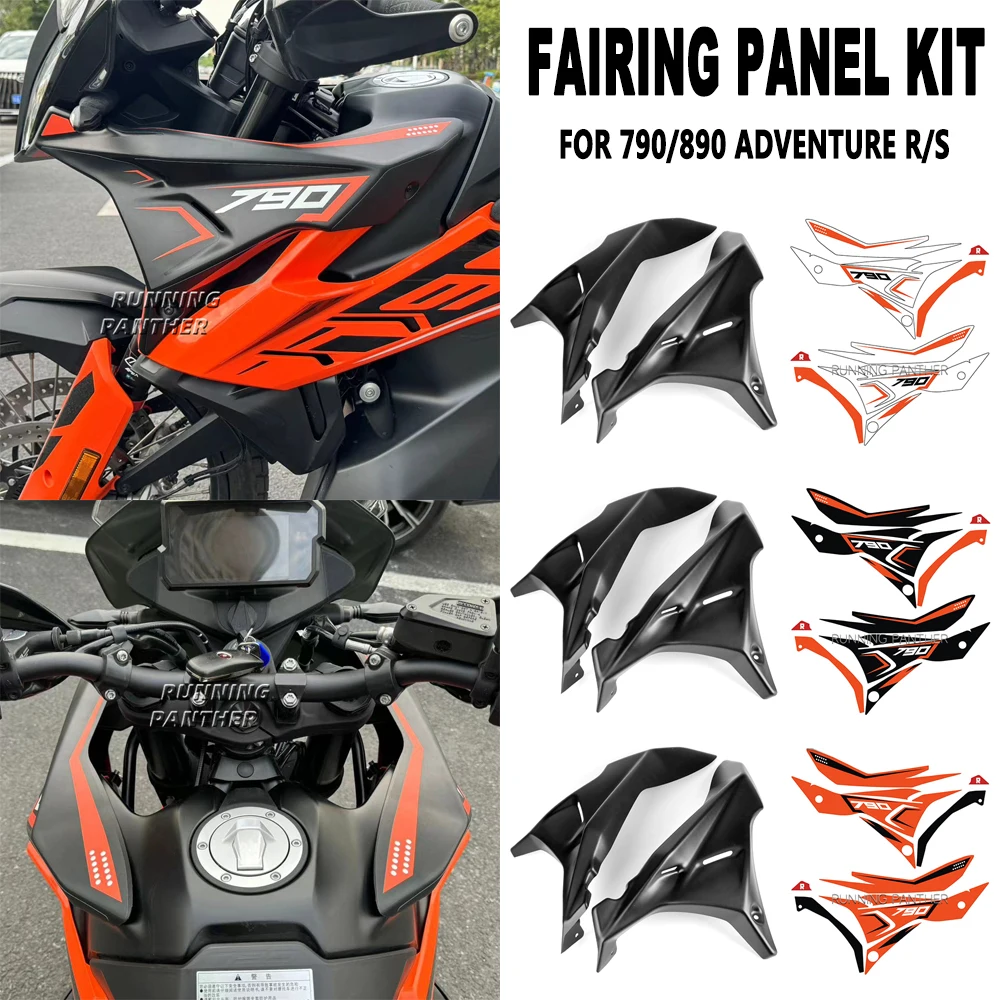 

Motorcycle Front Fairing Side Panels Wind Deflector Windscreen Plate Cover For 790 890 ADV Adventure R S 2022 and Before Year