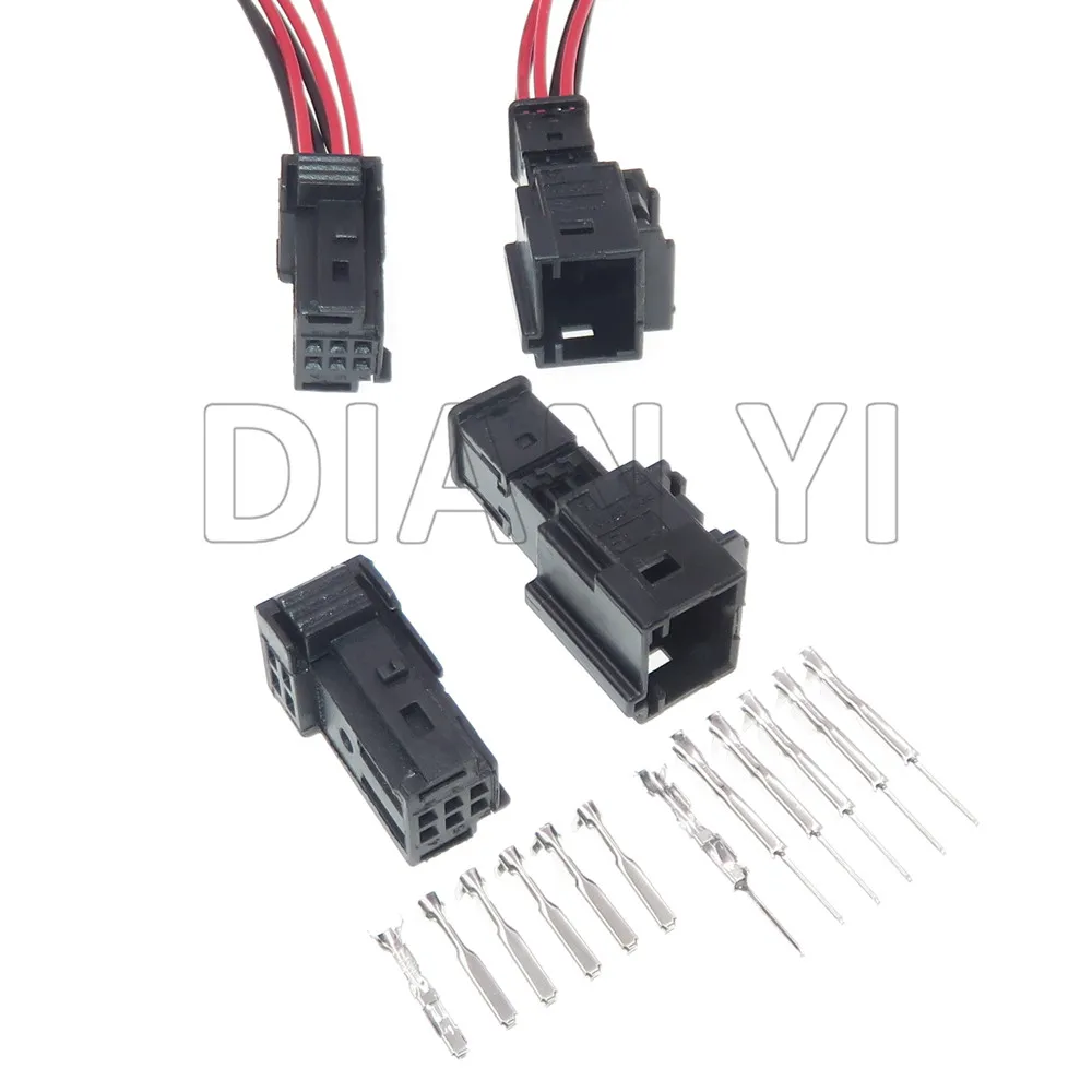 

Комплект из 6-контактных миниатюрных автомобильных разъемов 98298-0001 1379118-1, высококачественная негерметичная автомобильная вилка с клеммами