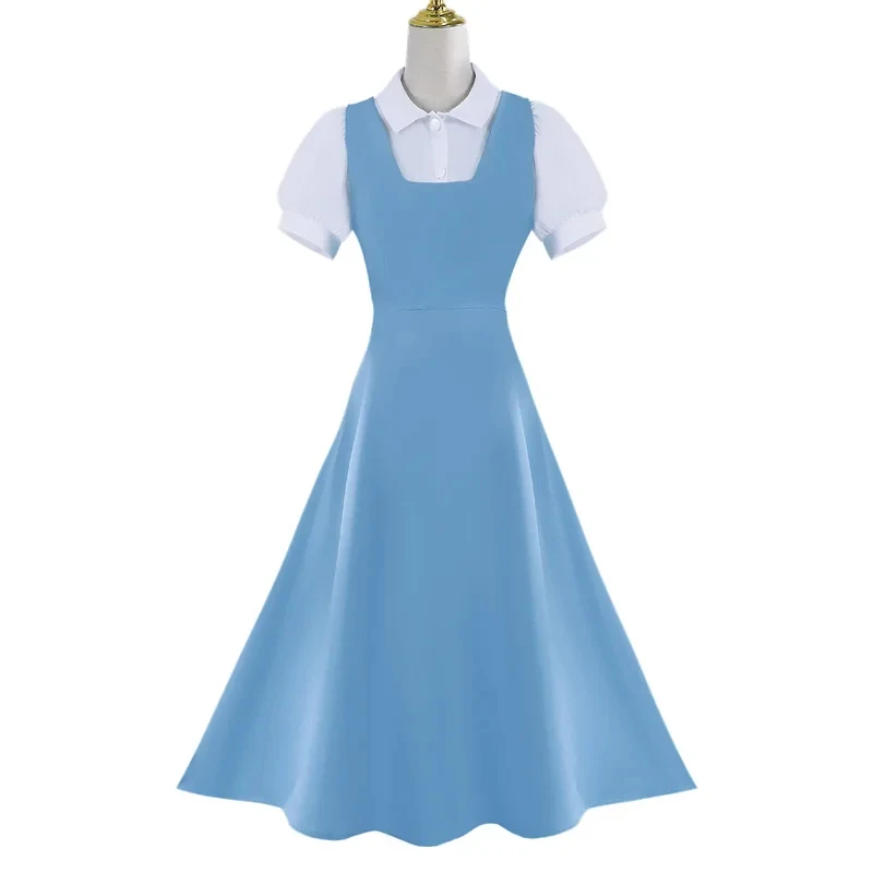 

Anime Ranma 1/2 Akane Tendo Cosplay Costume Blue Lovely Dress Carnival Role Play Uniform Suit Halloween Party Outfit Adult gf;.9