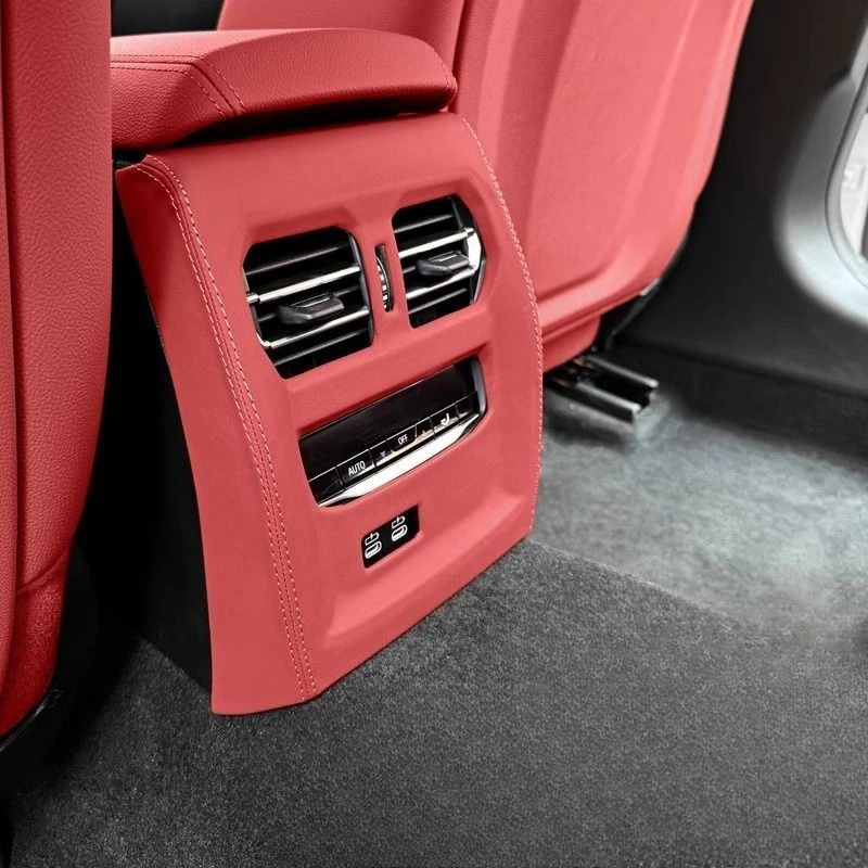 لسيارات BMW 3 Series i3 G20 G21 2020-2024 ABS إطار غطاء فتحة التهوية الخلفية للسيارة لوحة مضادة للركلة ملحقات السيارة الداخلية