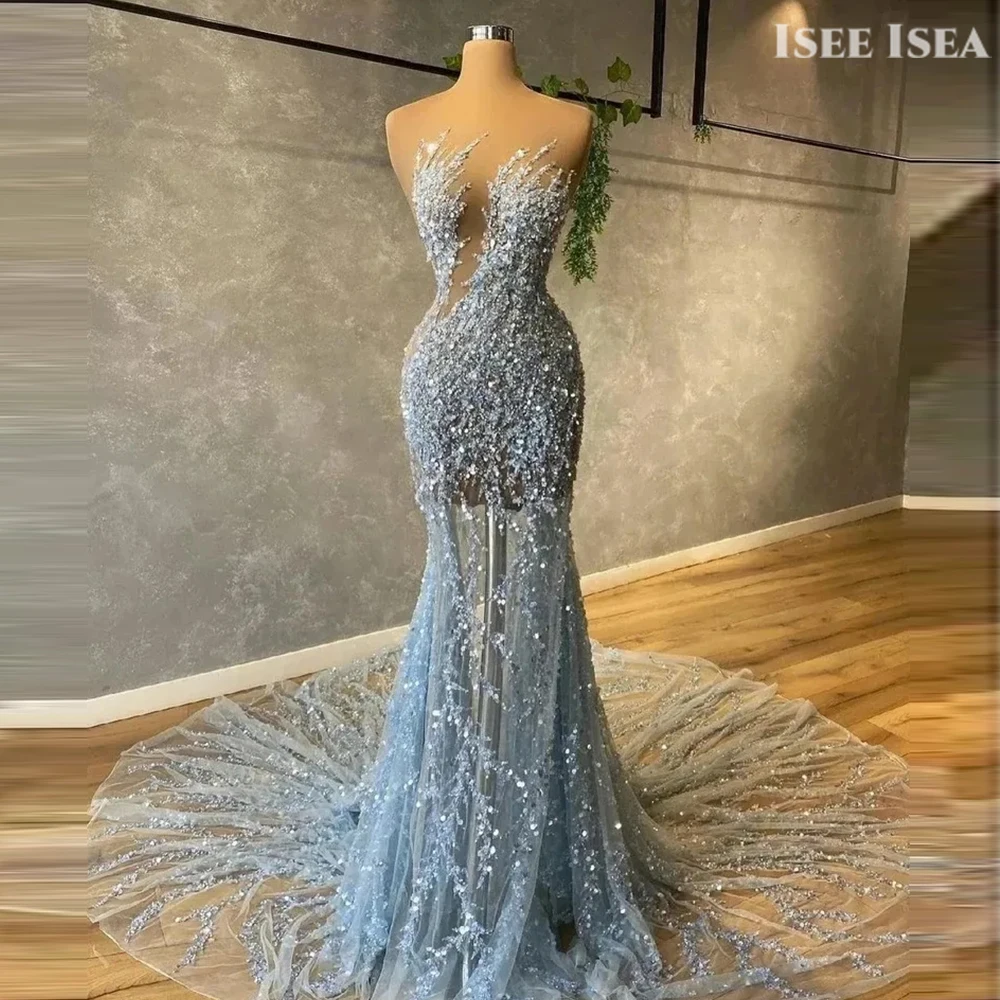 

Уникальные вечерние платья с блестками Vestidos De Novia Дубай Бисероплетение Платья для особых случаев Иллюзия Платье для выпускного вечера по индивидуальному заказу