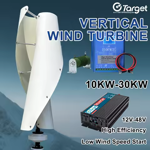 Free Energy Low Noise Wind Turbine Generator Off Grid System Inverter Controller 12V 24V 48V Vertical Generator Turbine For Home