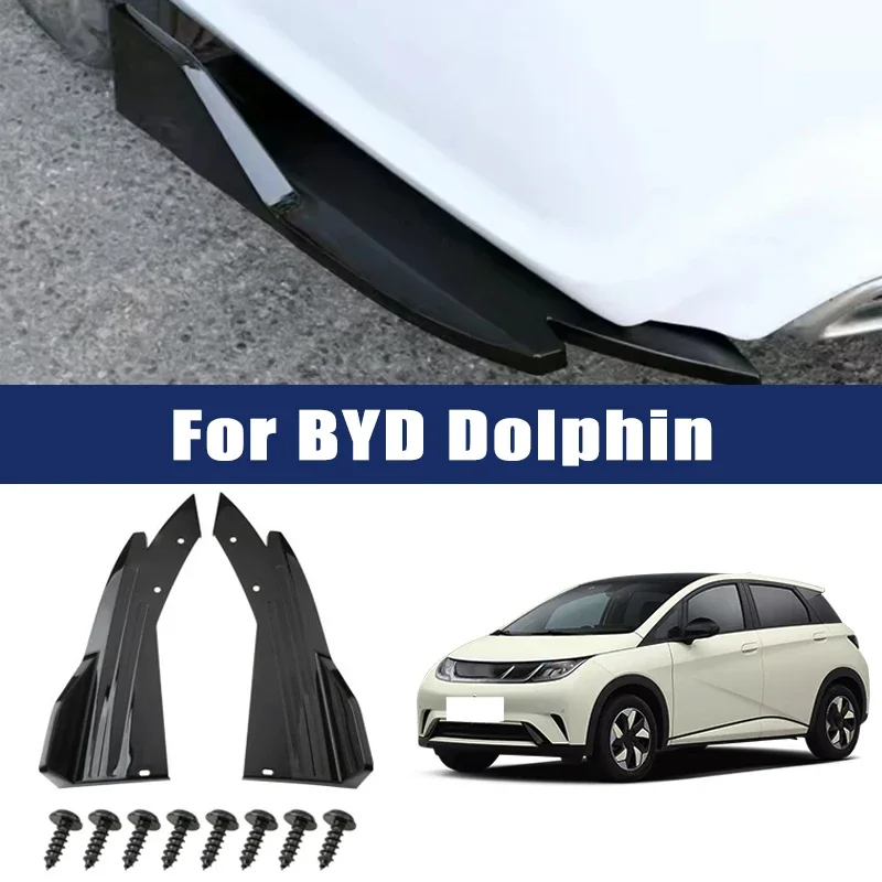 

Car Rear Bumper Spoiler Lip Carbon Fiber Wing Trim Protection Anti-crash Diffuser Side Skirt Wrap Angle Splitter For BYD Dolphin