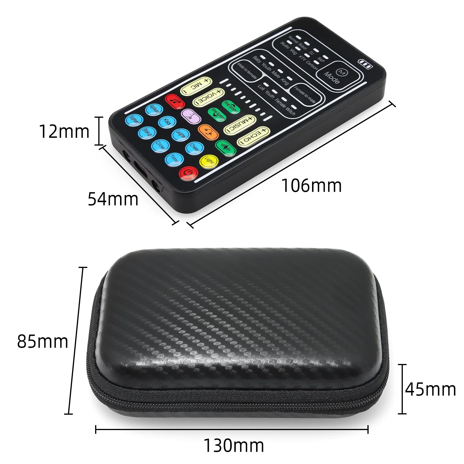I9 Voice Changer Portable Sound Card Transformer Set Mini Sound Card For Game Anchor Recording Computer