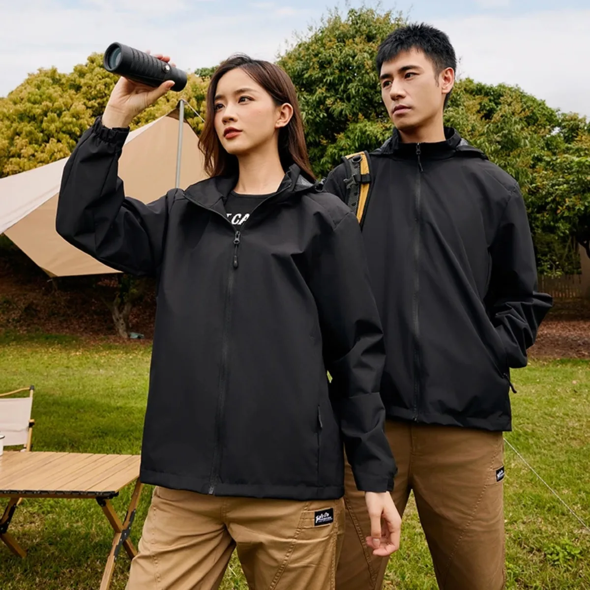 

Men's 2025 Outdoor Popular Leisure Travel Fashion Waterproof Dustproof Windproof Hooded Jacket Mountain Cycling Camping Unisex