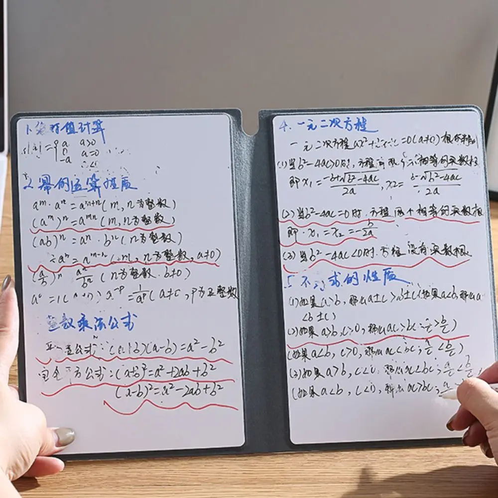 قابلة لإعادة الاستخدام A4 دفتر السبورة الجلدية مع قلم السبورة قابل للمسح السبورة مشروع القرطاسية مع مسح القماش مذكرة الوسادة #3