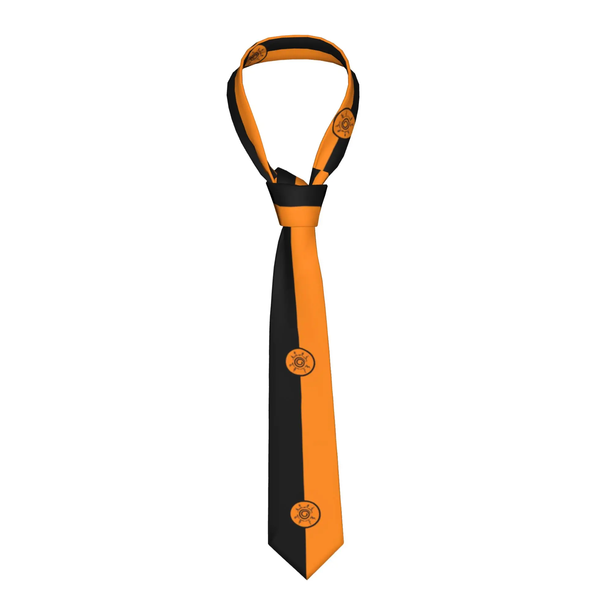 Necktie Sasukes Symbols of Uzumaki Unisex Silk Polyester 8 cm Neck Ties  for Men Daily Wear Gravatas Wedding Cosplay Props