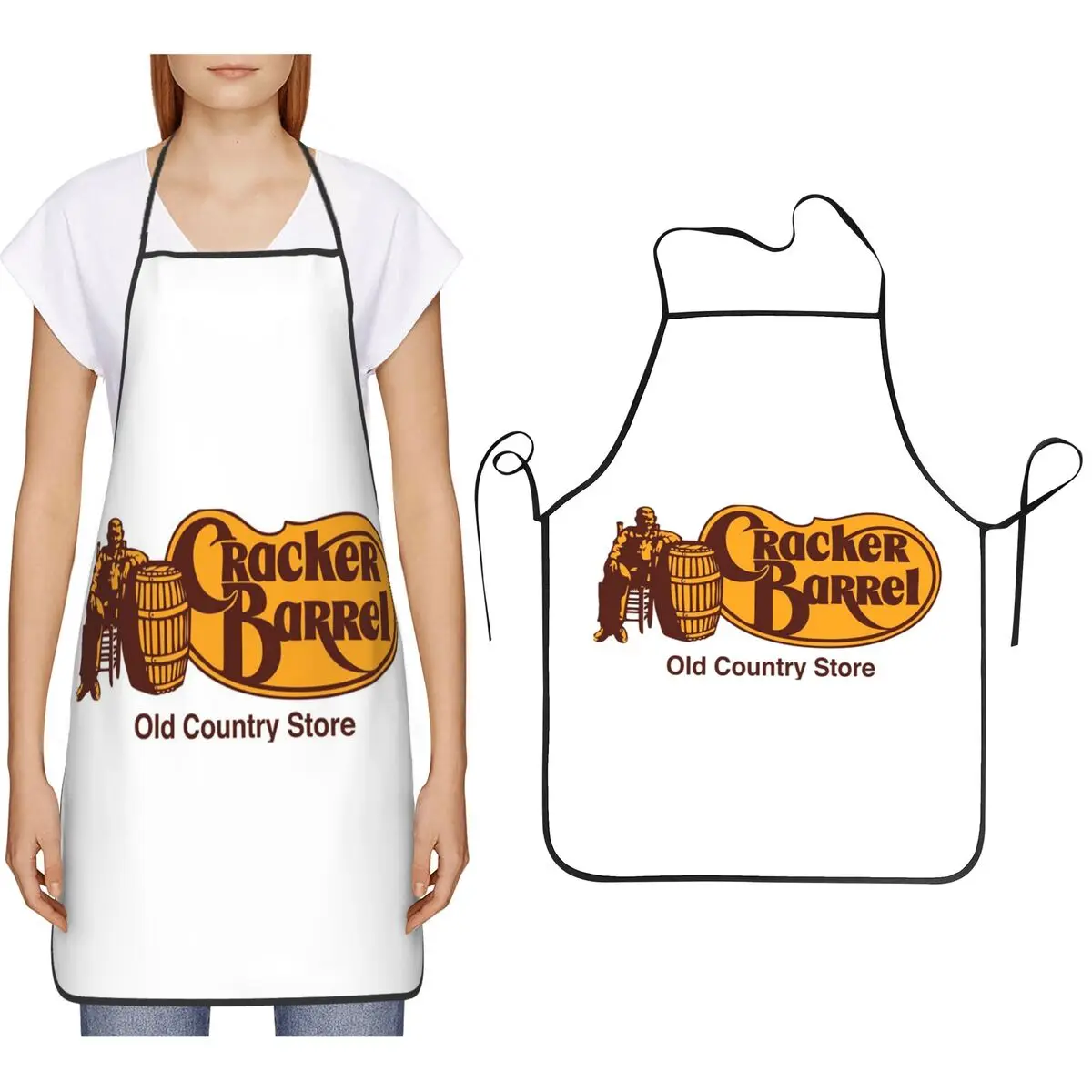

Фартук-крекер-бочка, фартук для шеф-повара, приготовления пищи, выпечки, столб, водонепроницаемый нагрудник, кухонный фартук для чистки для женщин и мужчин, живопись