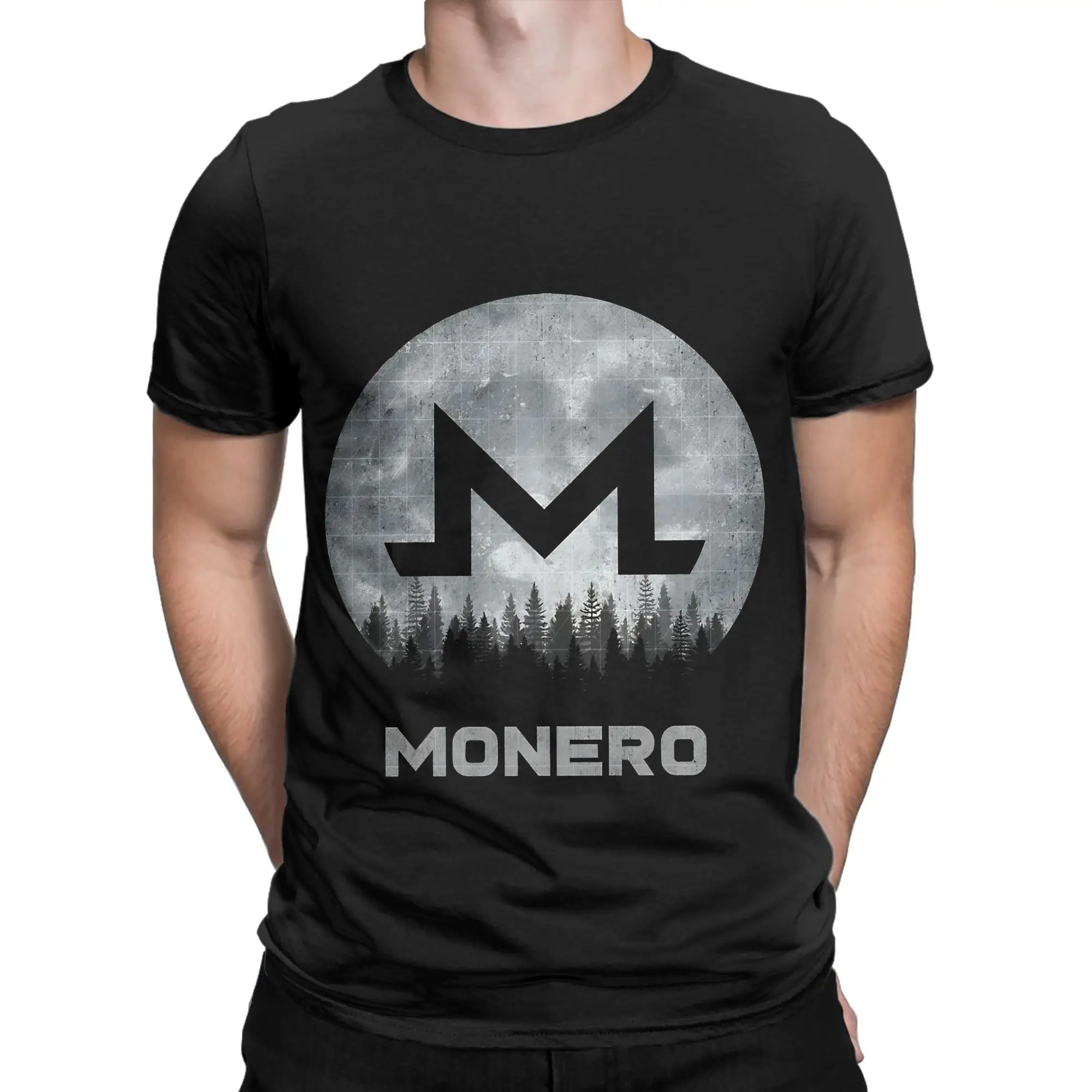 Coin To The Moon Trading Crypto Token Blockchain Wallet Classic Shirt Novelty 100% Cotton T-Shirt Monero XMR Tops Tees For Men